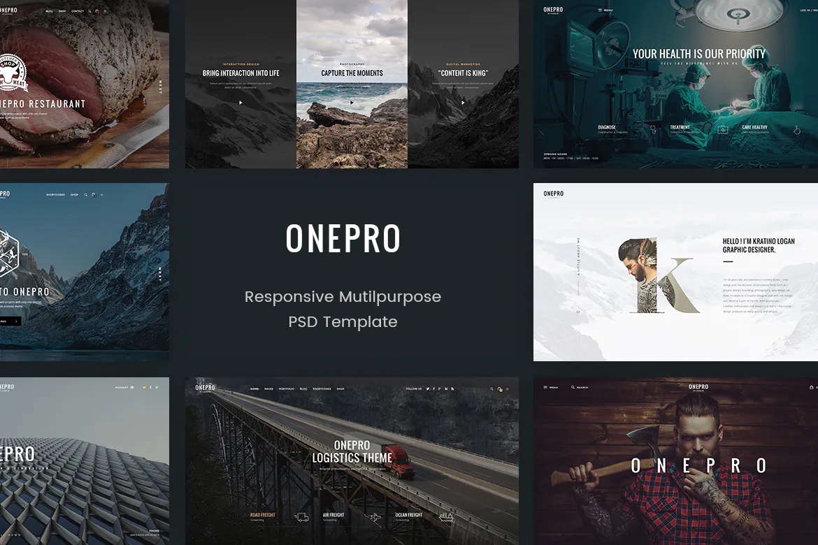 OnePro - Creative Multipurpose PSD Template插图