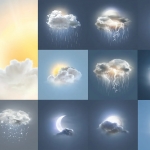 Photo Realistic Weather Icon Set