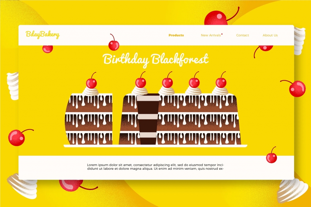 Birthday Cake - Banner & Landing Page插图