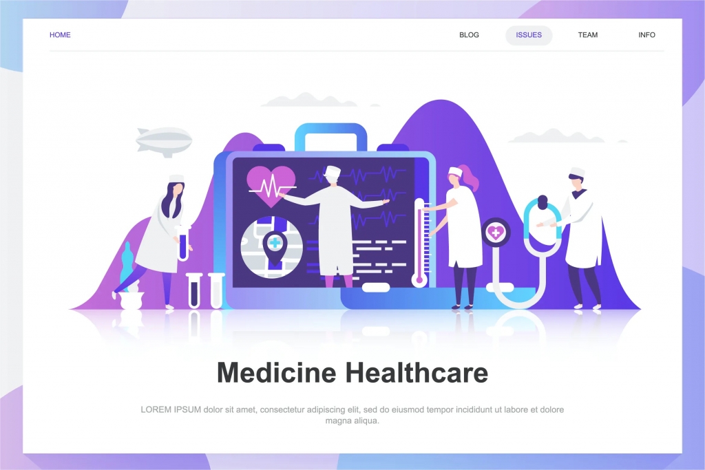 Medicine and Healthcare Flat Concept插图