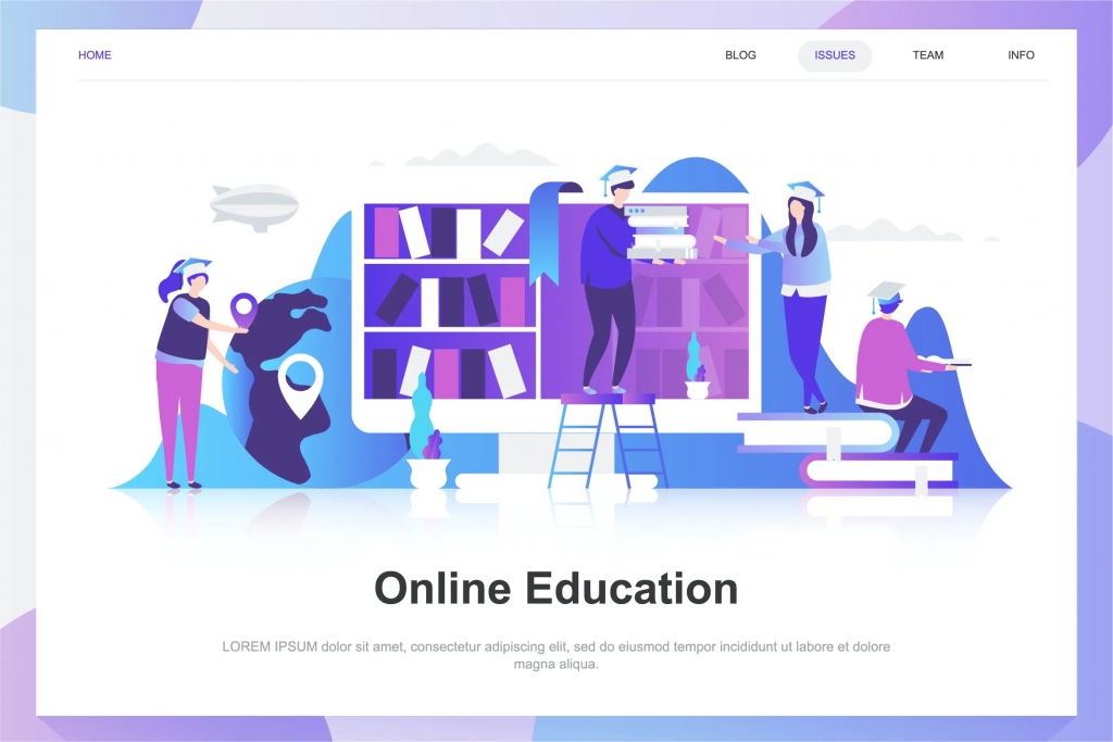 Online Education Flat Concept插图