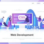 Web Development Flat Concept