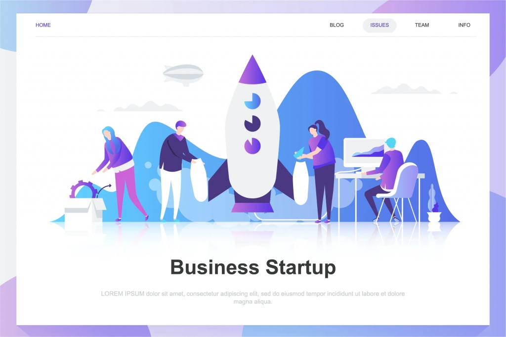 Business Startup Flat Concept插图