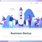 Business Startup Flat Concept