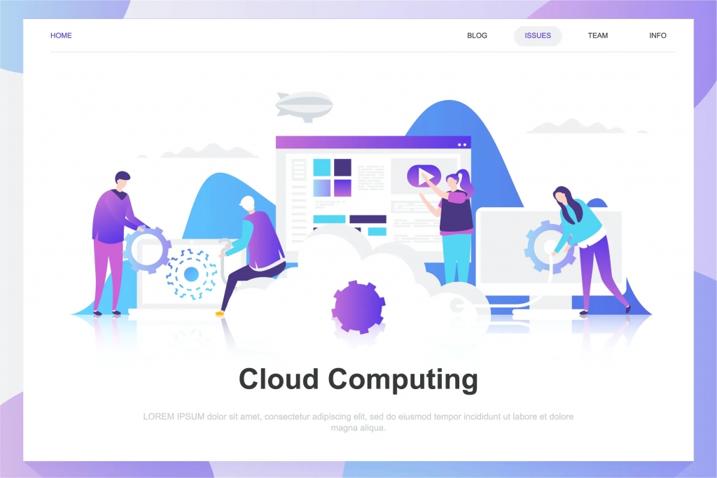 Cloud Computing Flat Concept插图
