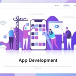 App Development Flat Concept