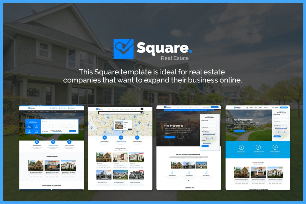 Square - Professional Real Estate PSD Templates插图