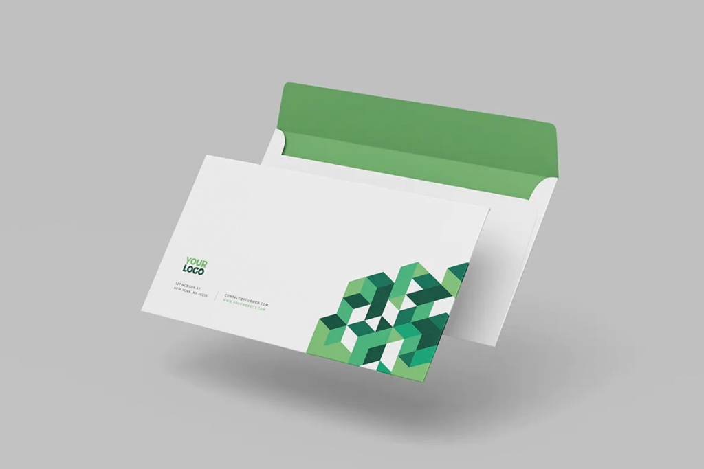 Cool Green Business Stationery插图
