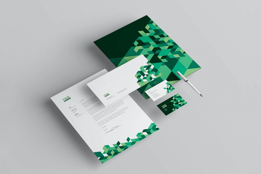 Cool Green Business Stationery插图4