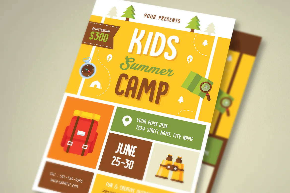 Kids Summer Camp Flyer插图