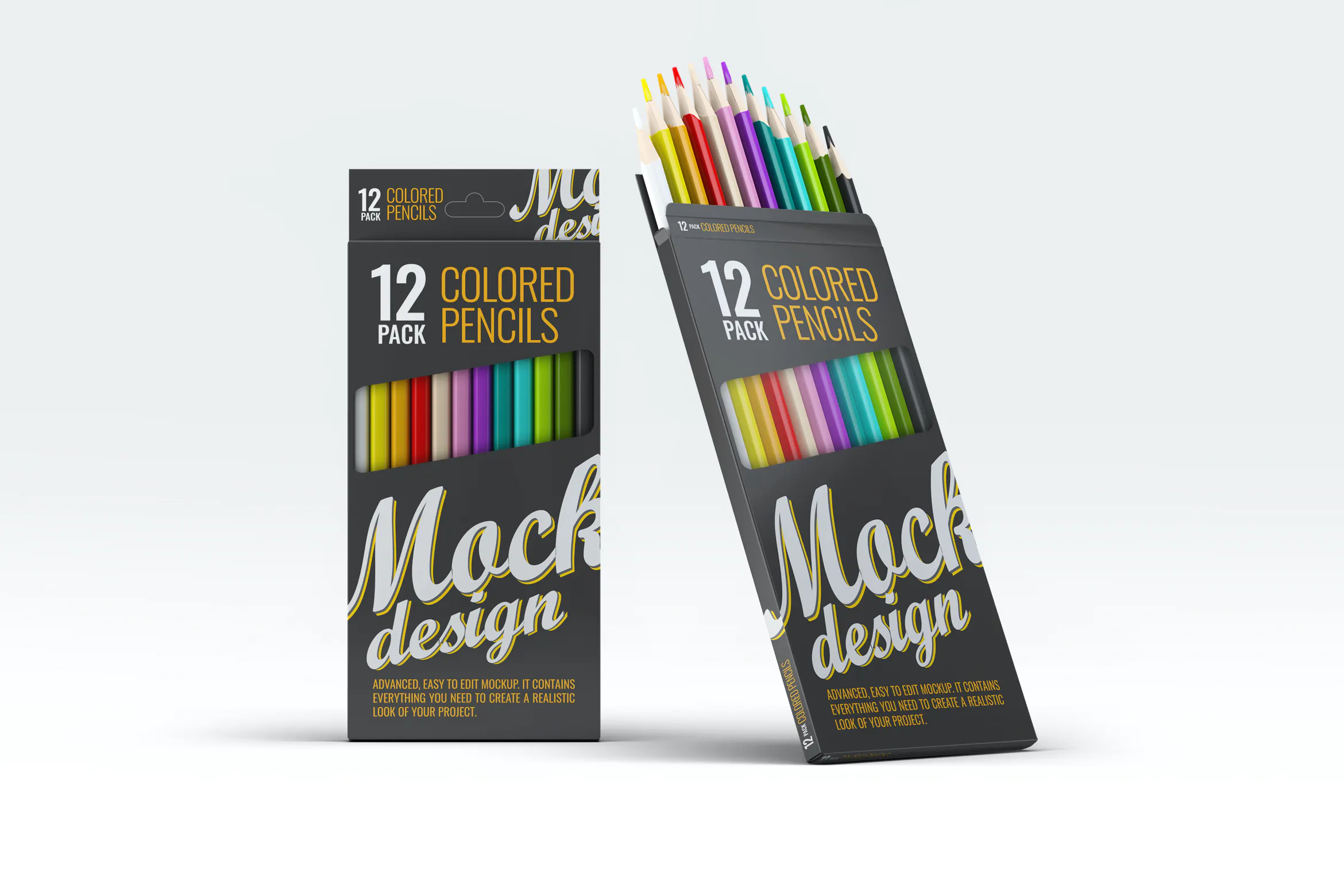 Colored Pencils 12 Pack Mock-Up插图6