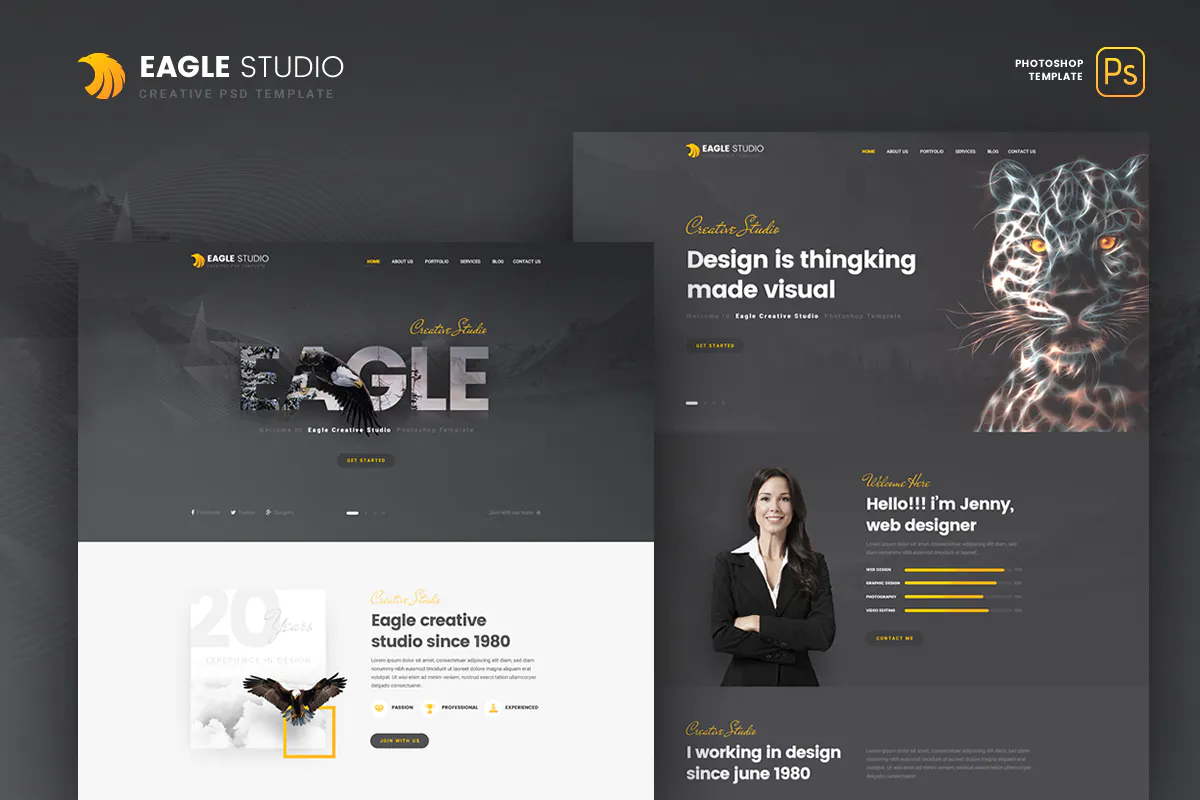 Eagle Studio – Creative PSD Template