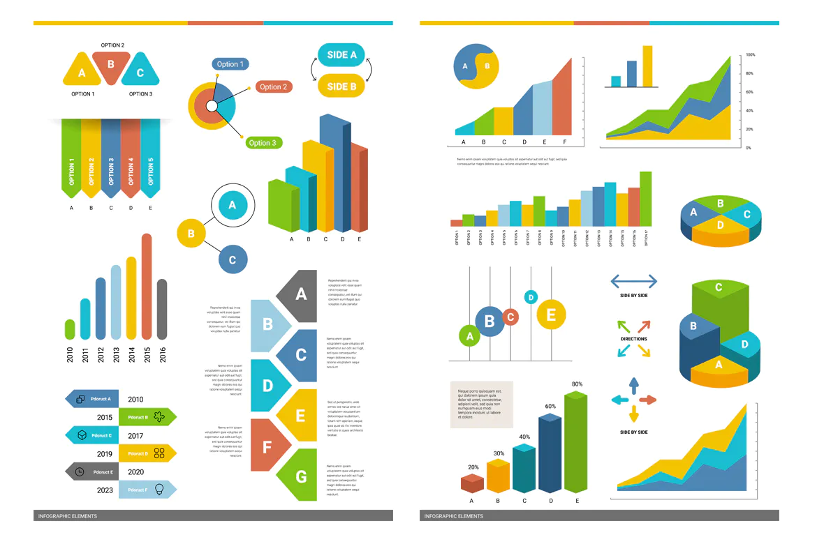 Set of 50 business infographic elements插图3