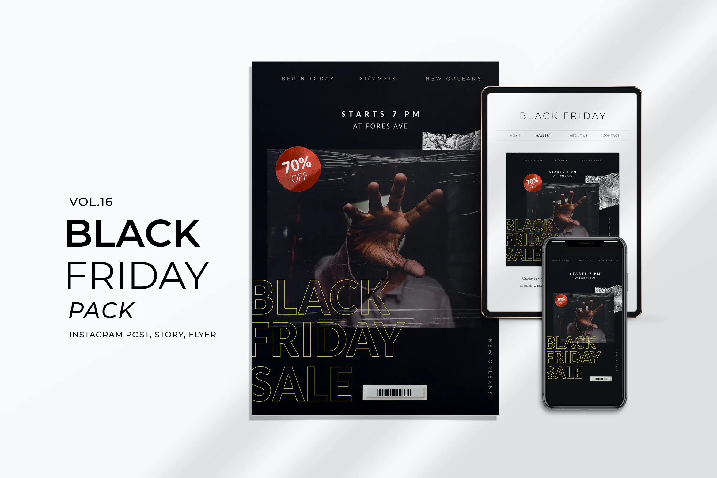 Black Friday Plastic Flyer and Instagram Vol. 16插图