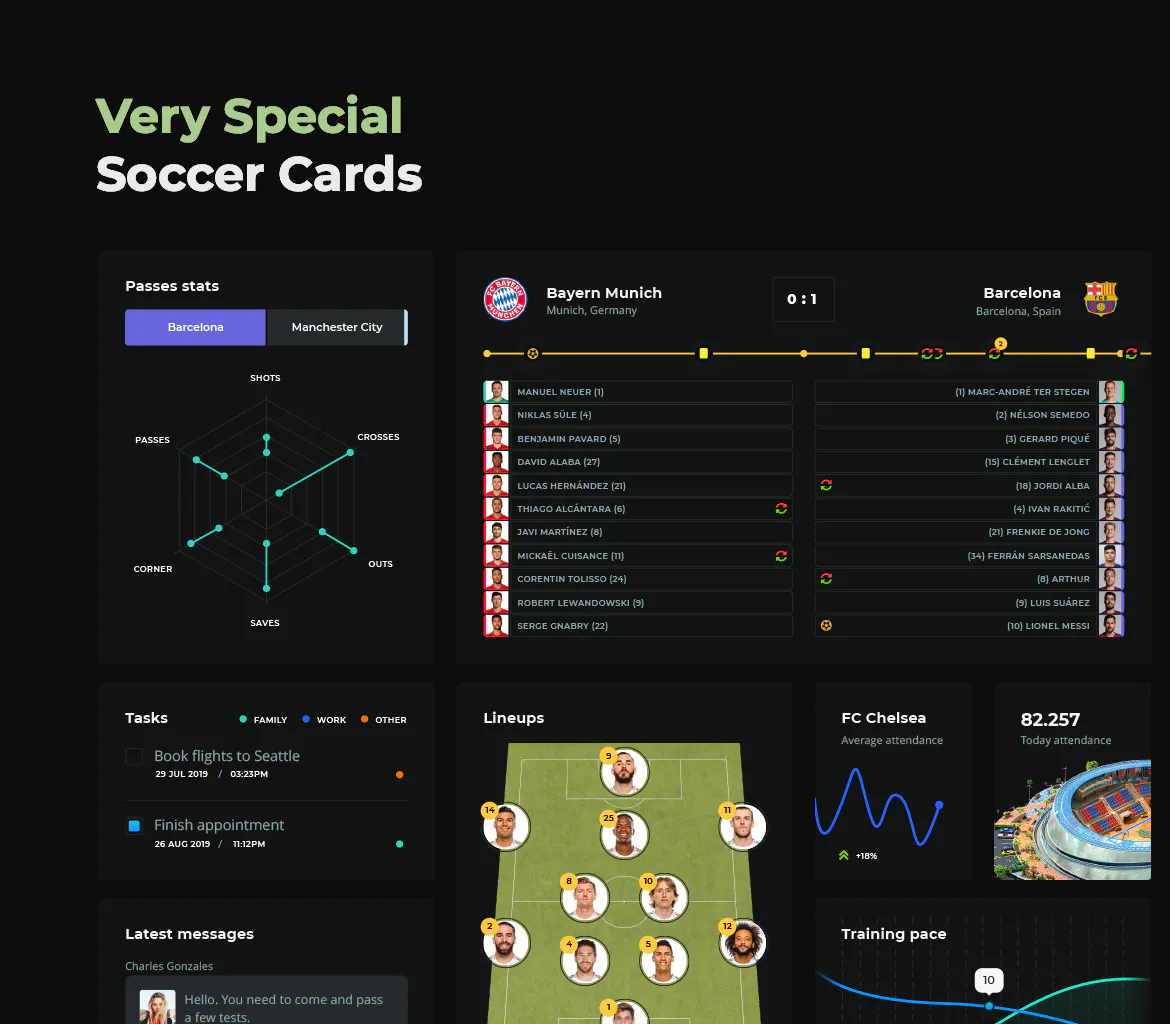 Soccer cards dark UI插图11