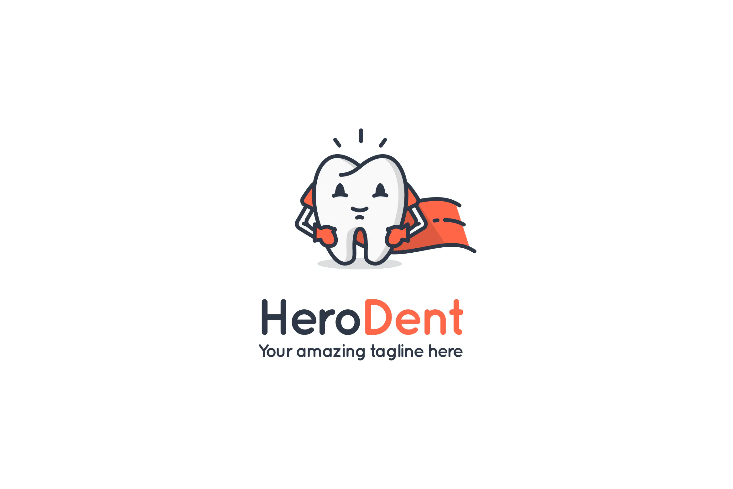 Herodent Dentist Logo Template插图