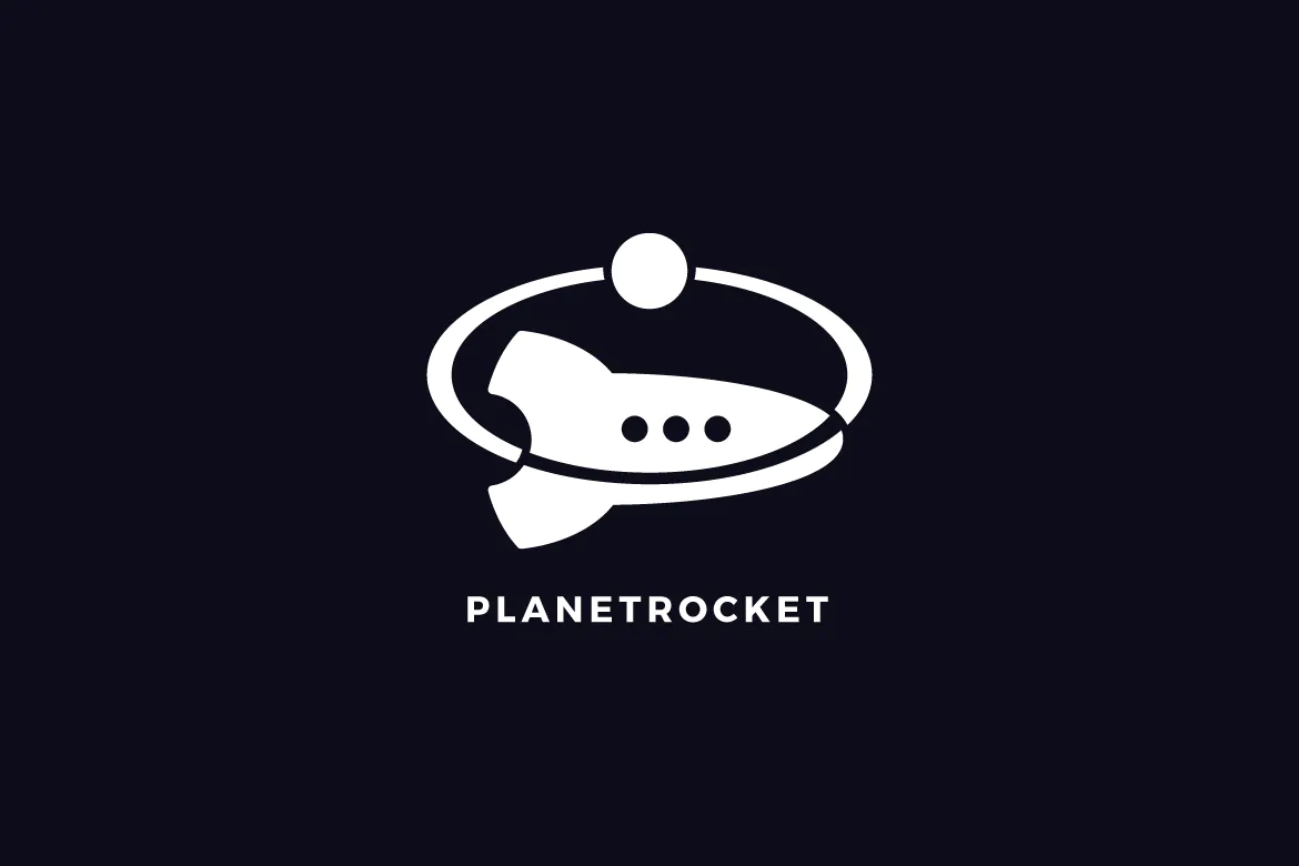 Planet Rocket Logo Template插图3