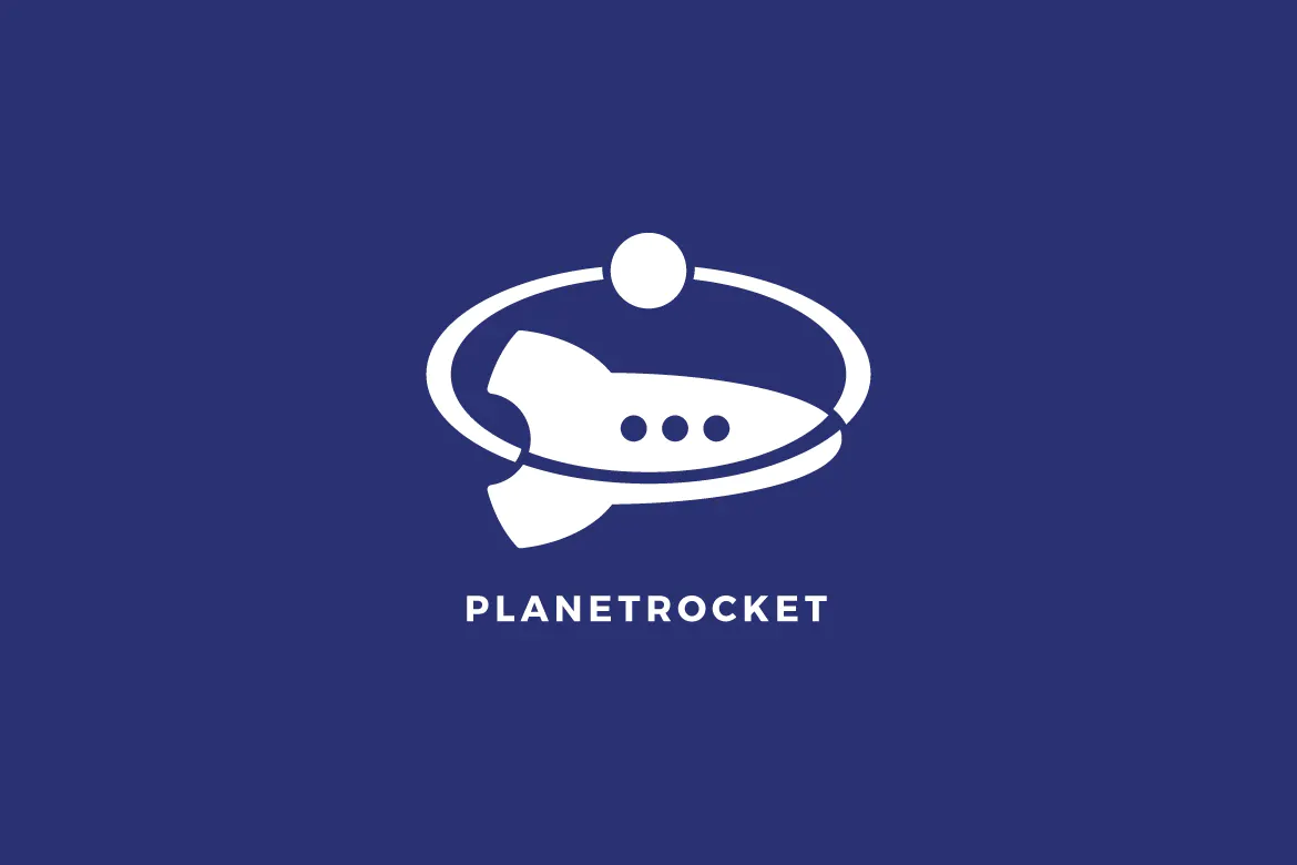 Planet Rocket Logo Template插图1