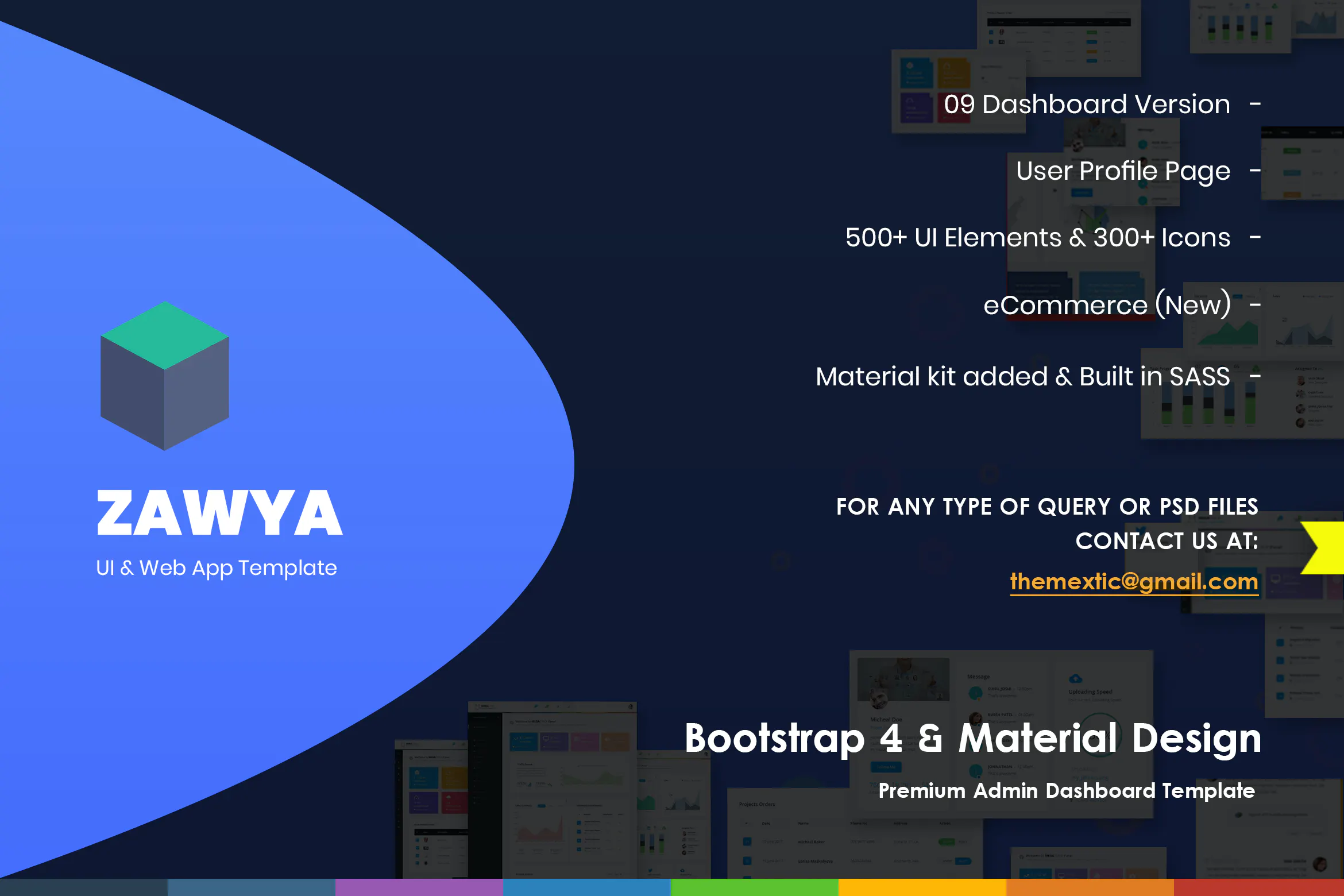 Zawya – Bootstrap 4 & Material Design Admin Panel