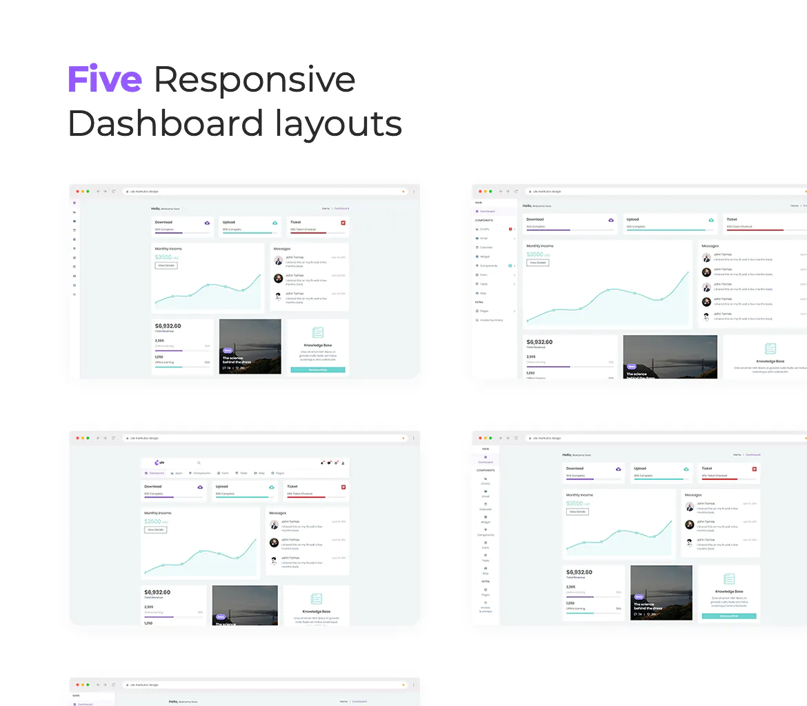 Dashboard HTML Template for Bootstrap 4插图3