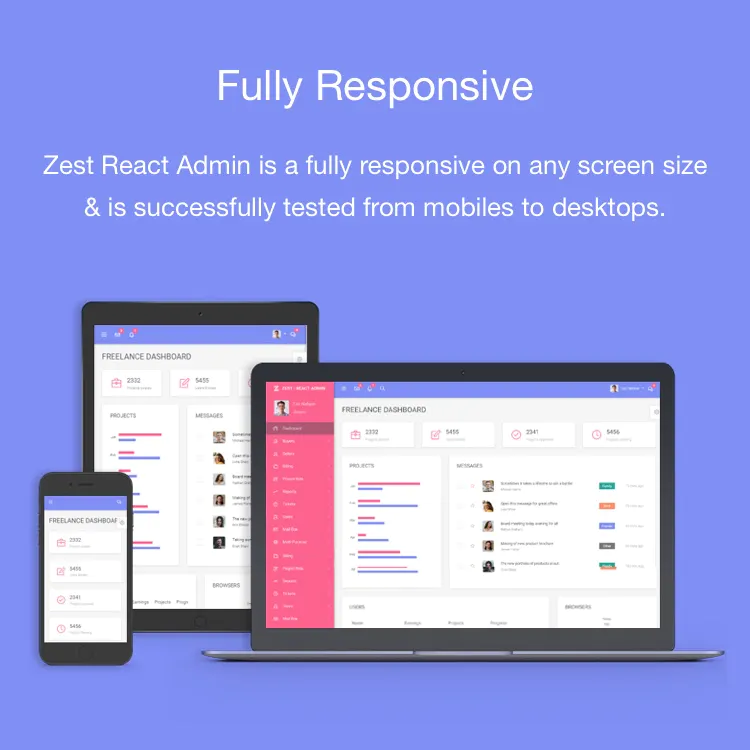 Zest: Multi-Concept React Admin Template插图4