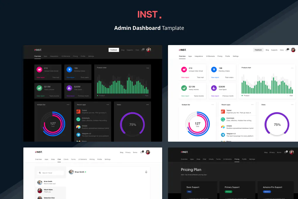 Inst - React Admin Template with GraphQL插图1