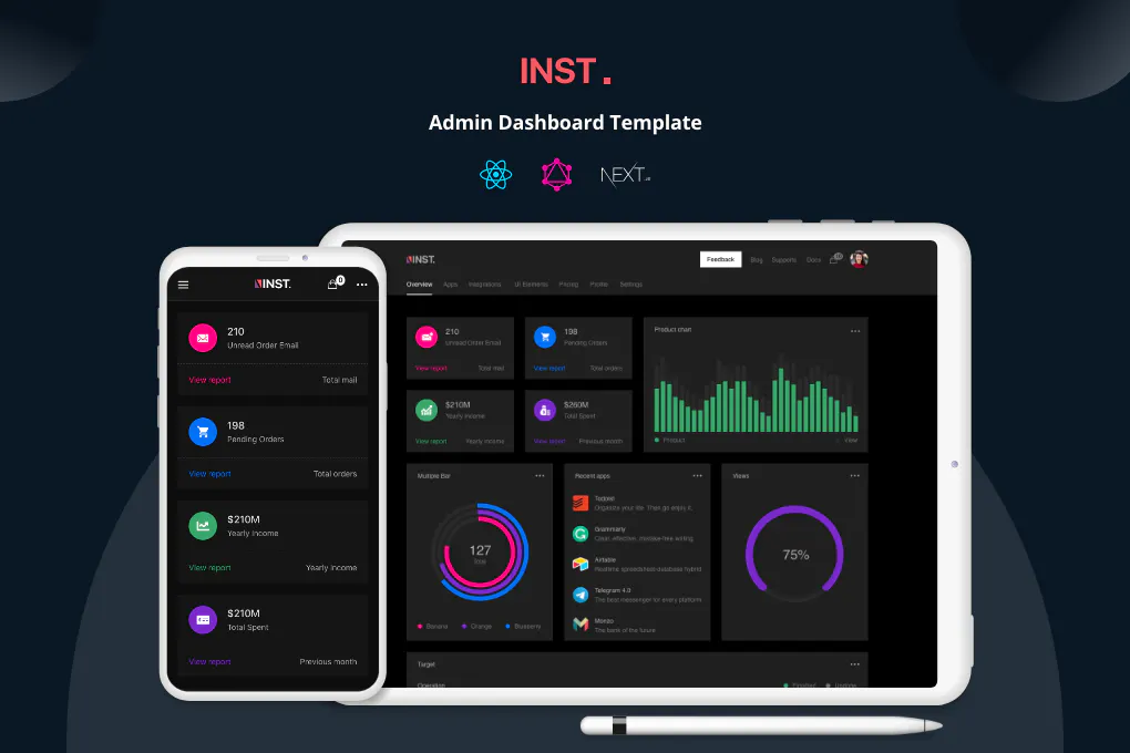 Inst - React Admin Template with GraphQL插图5
