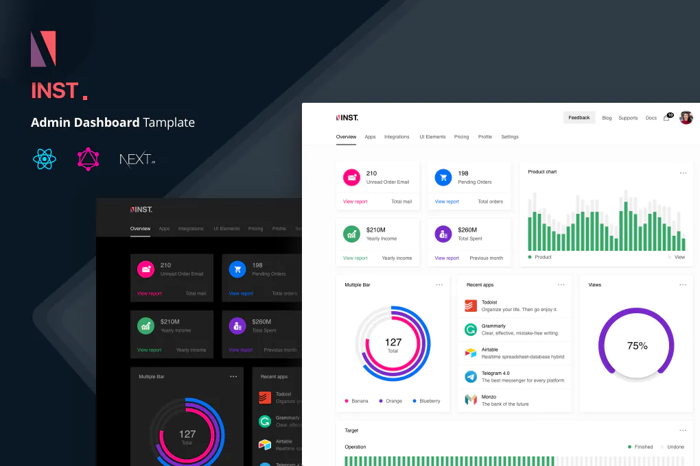 Inst - React Admin Template with GraphQL插图6
