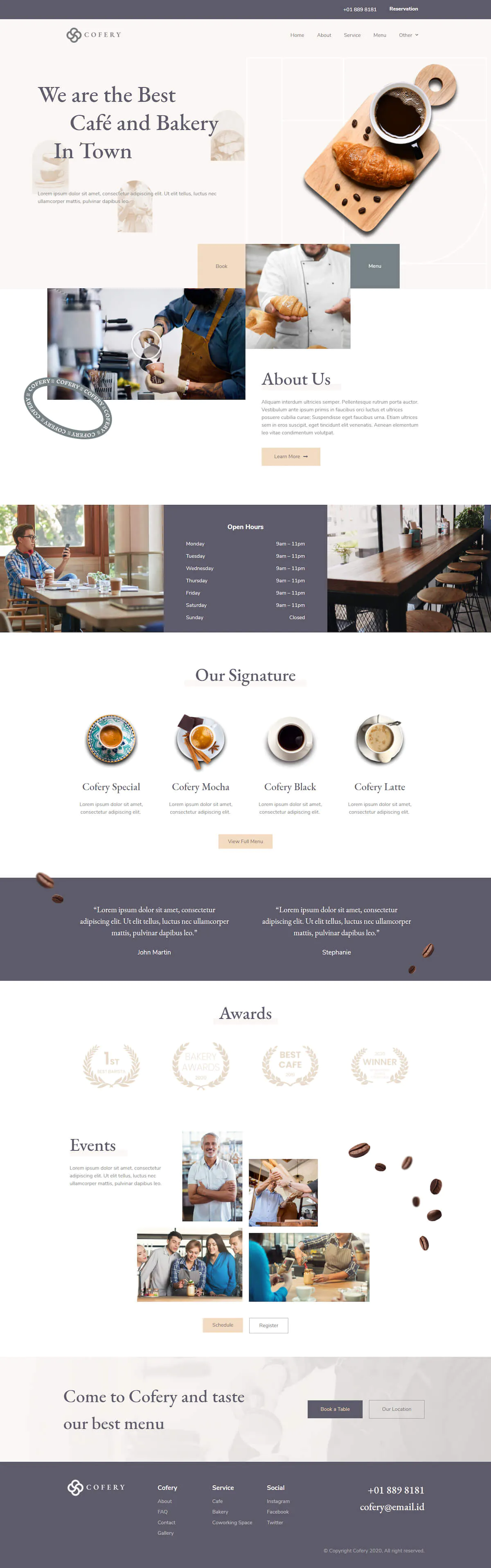 Cofery | Restaurant & Cafe Elementor Template Kit插图1