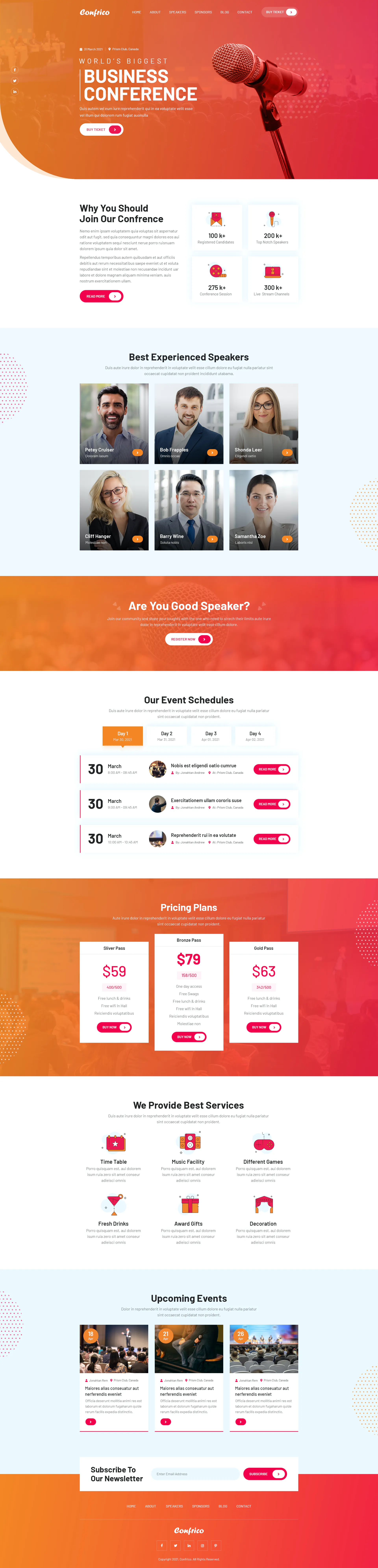 Confrico - Event & Conference Elementor Template Kit插图1