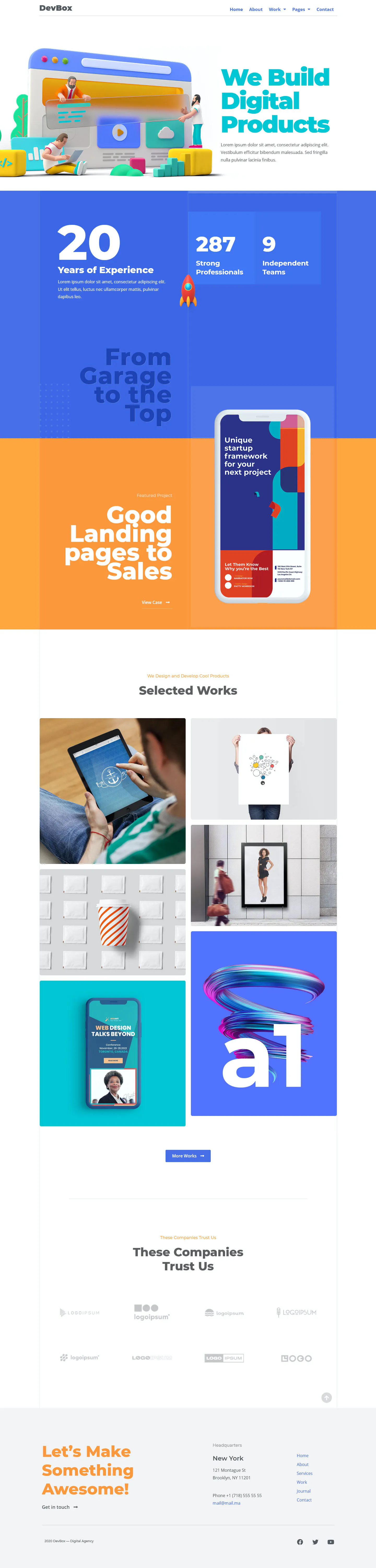 DevBox — Creative Digital Agency Elementor Template Kit插图1