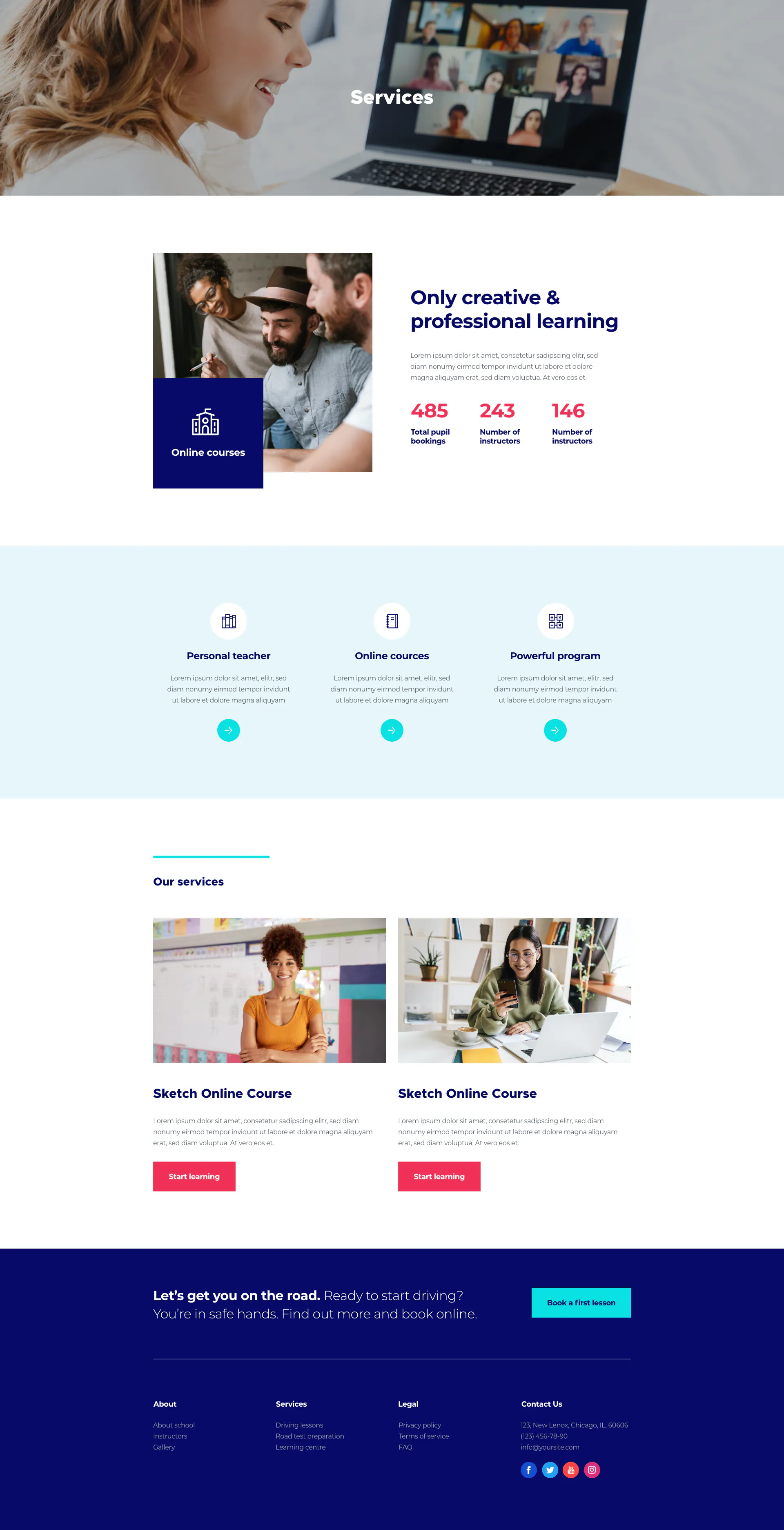 Learnex - Distance Education & Learning Courses Elementor Template Kit插图3