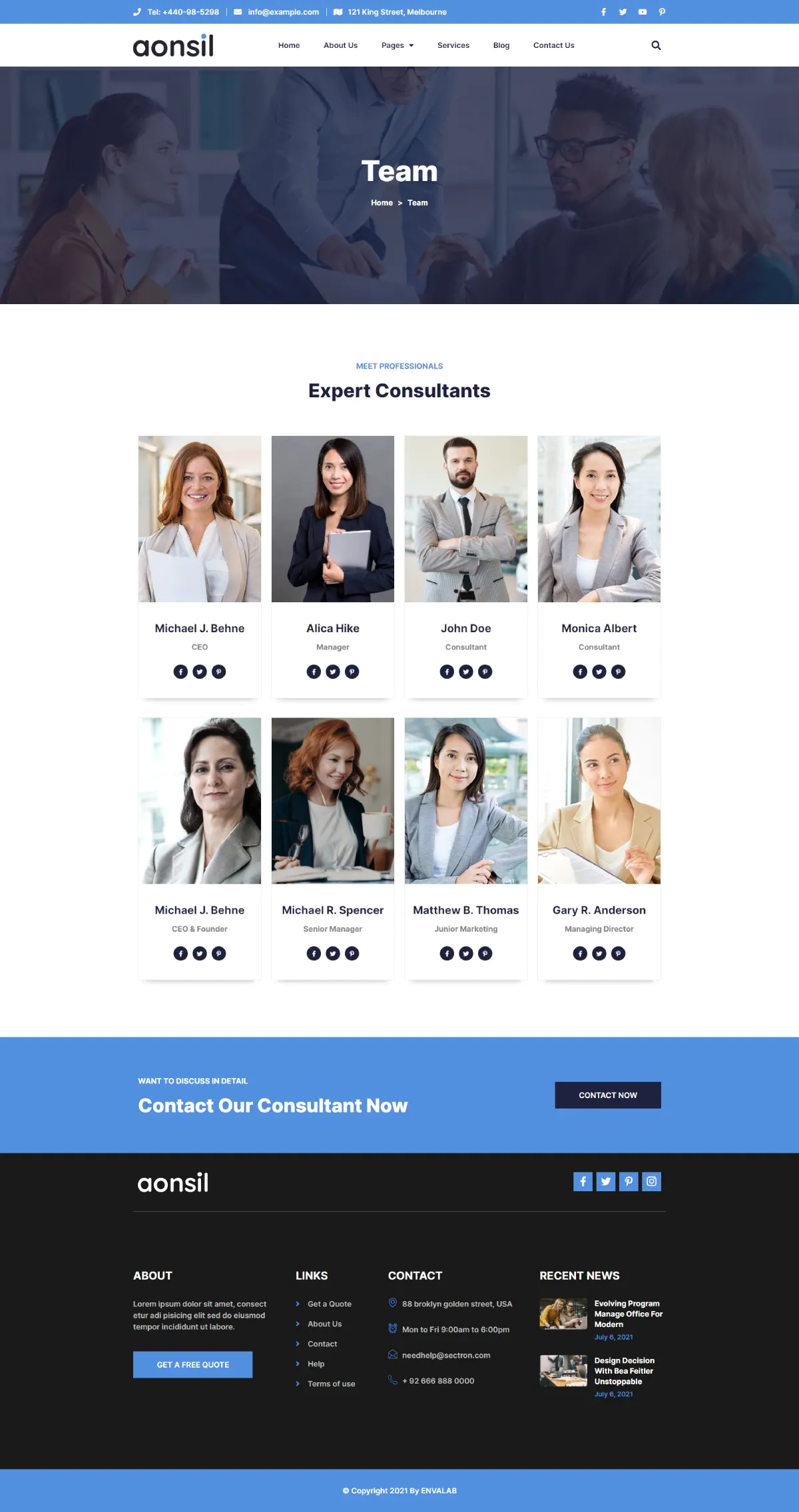 Aonsil - Business & Consulting Elementor Template Kit插图3