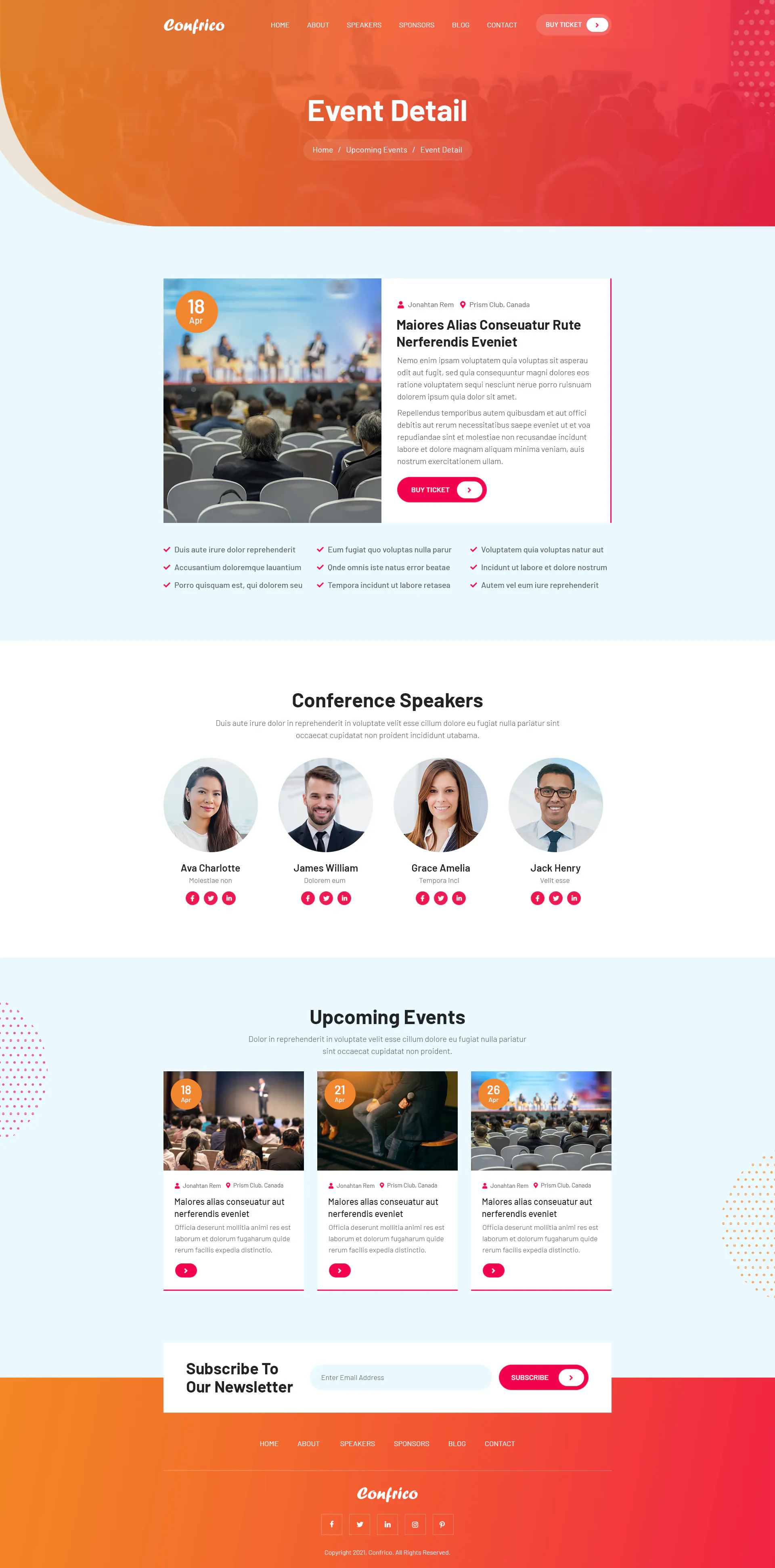 Confrico - Event & Conference Elementor Template Kit插图5