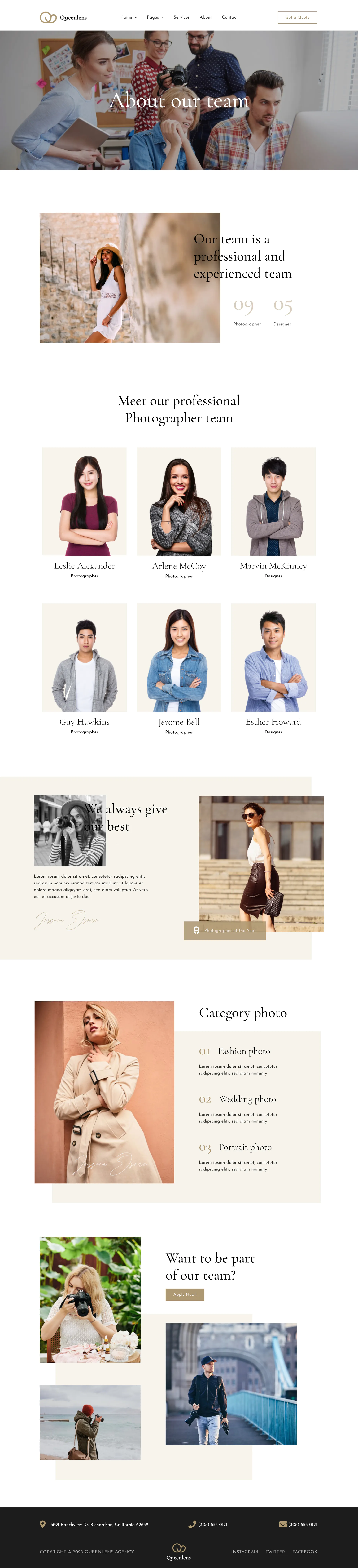 Queenlens | Photography & Event Elementor Template Kit插图5