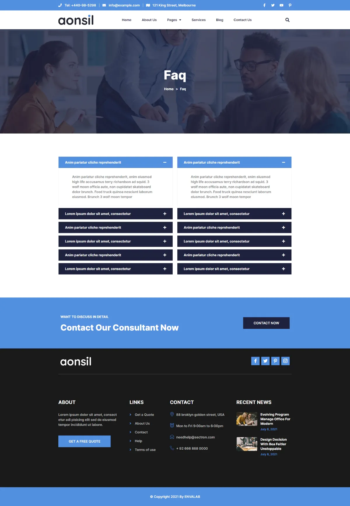 Aonsil - Business & Consulting Elementor Template Kit插图5