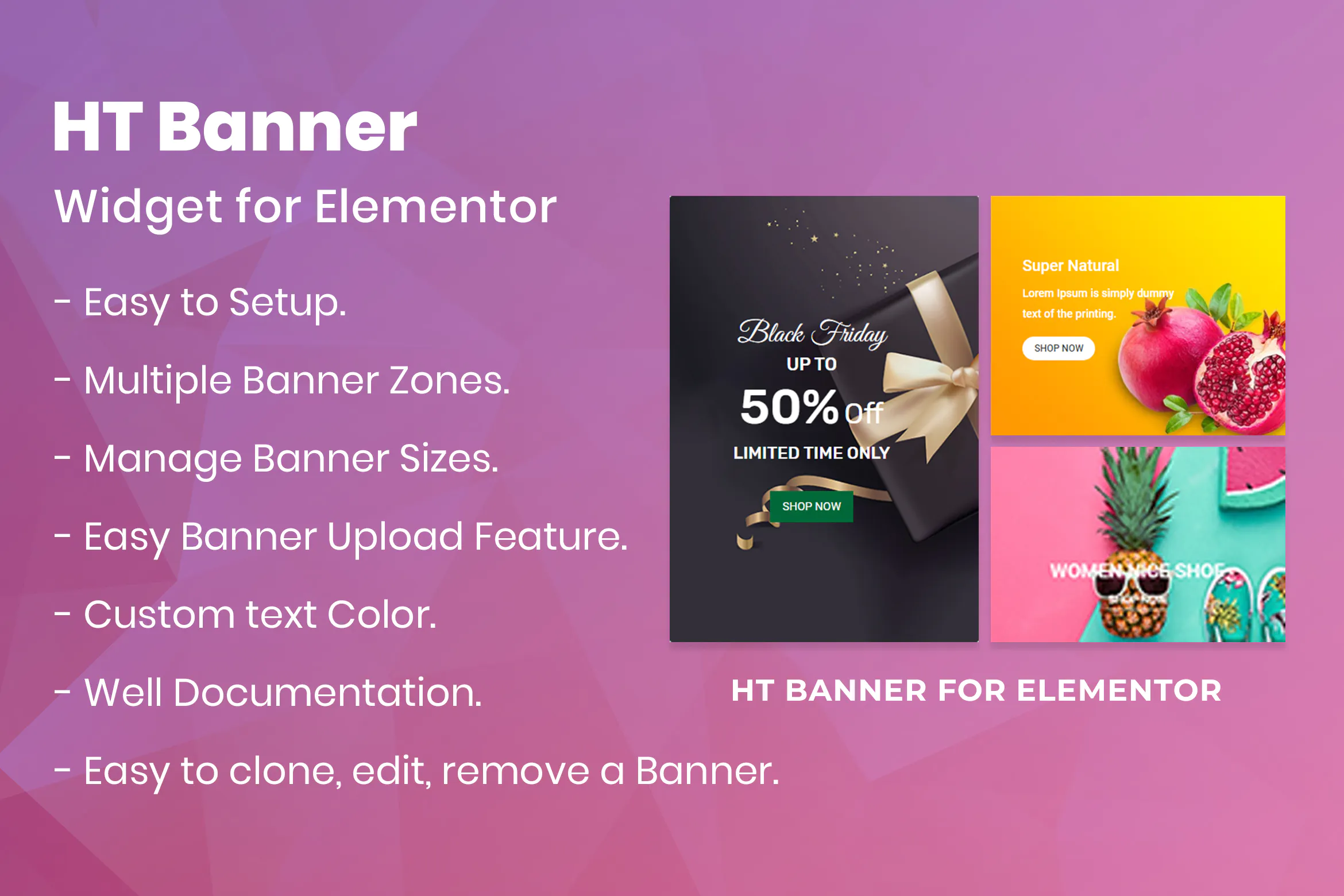 HT Banner for Elementor