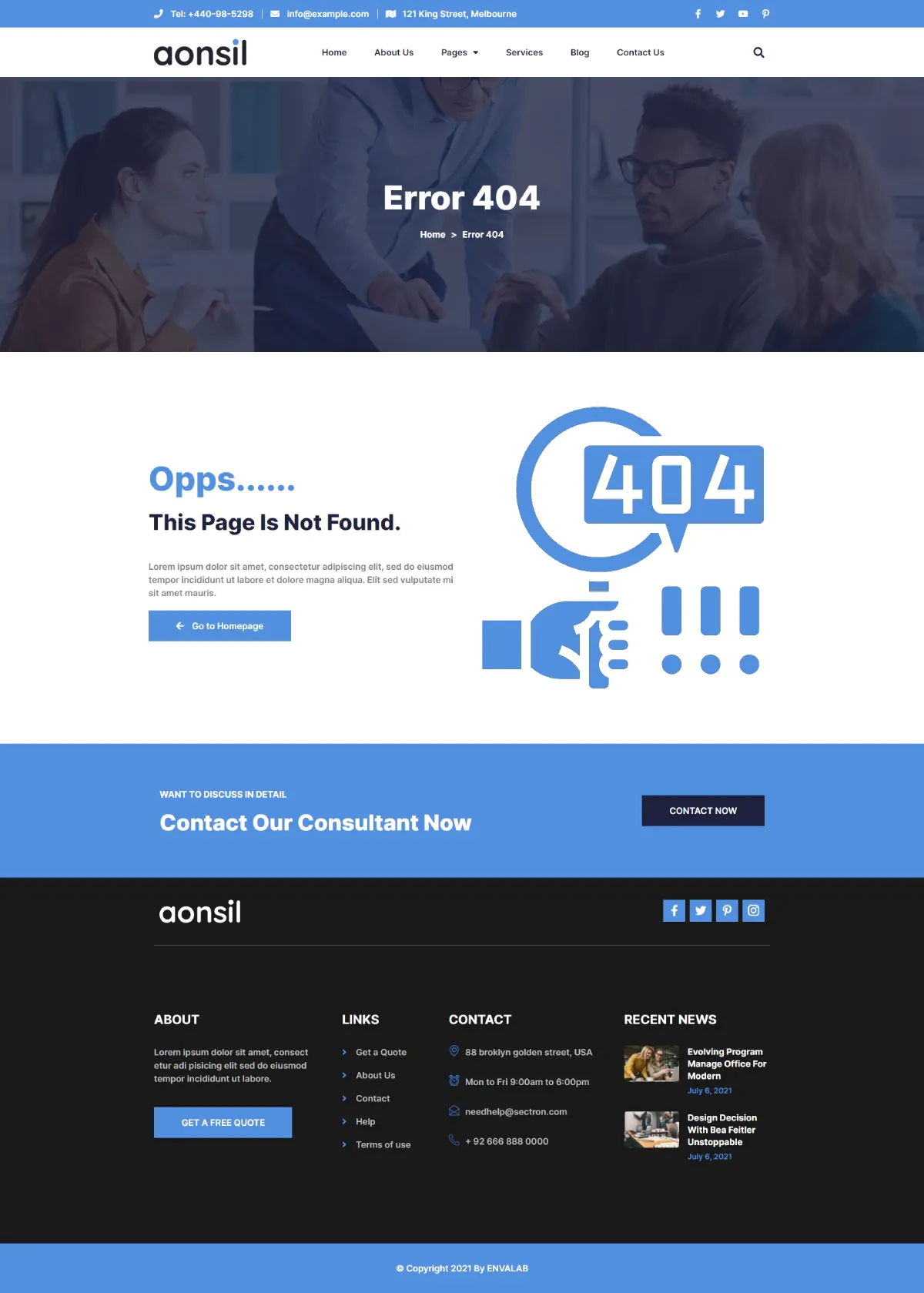 Aonsil - Business & Consulting Elementor Template Kit插图9