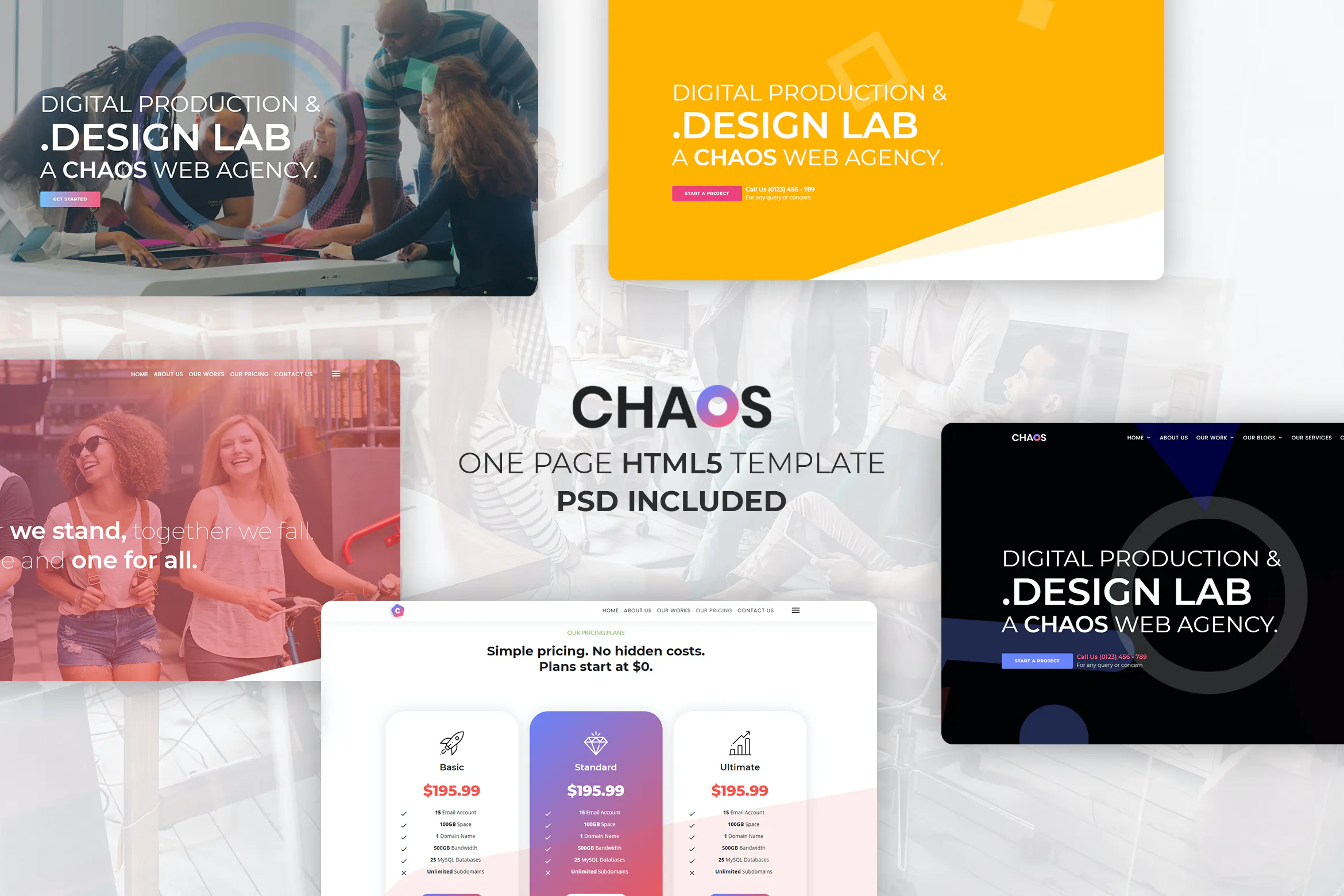 Chaos – Creative Parallax One Page HTML5 Template