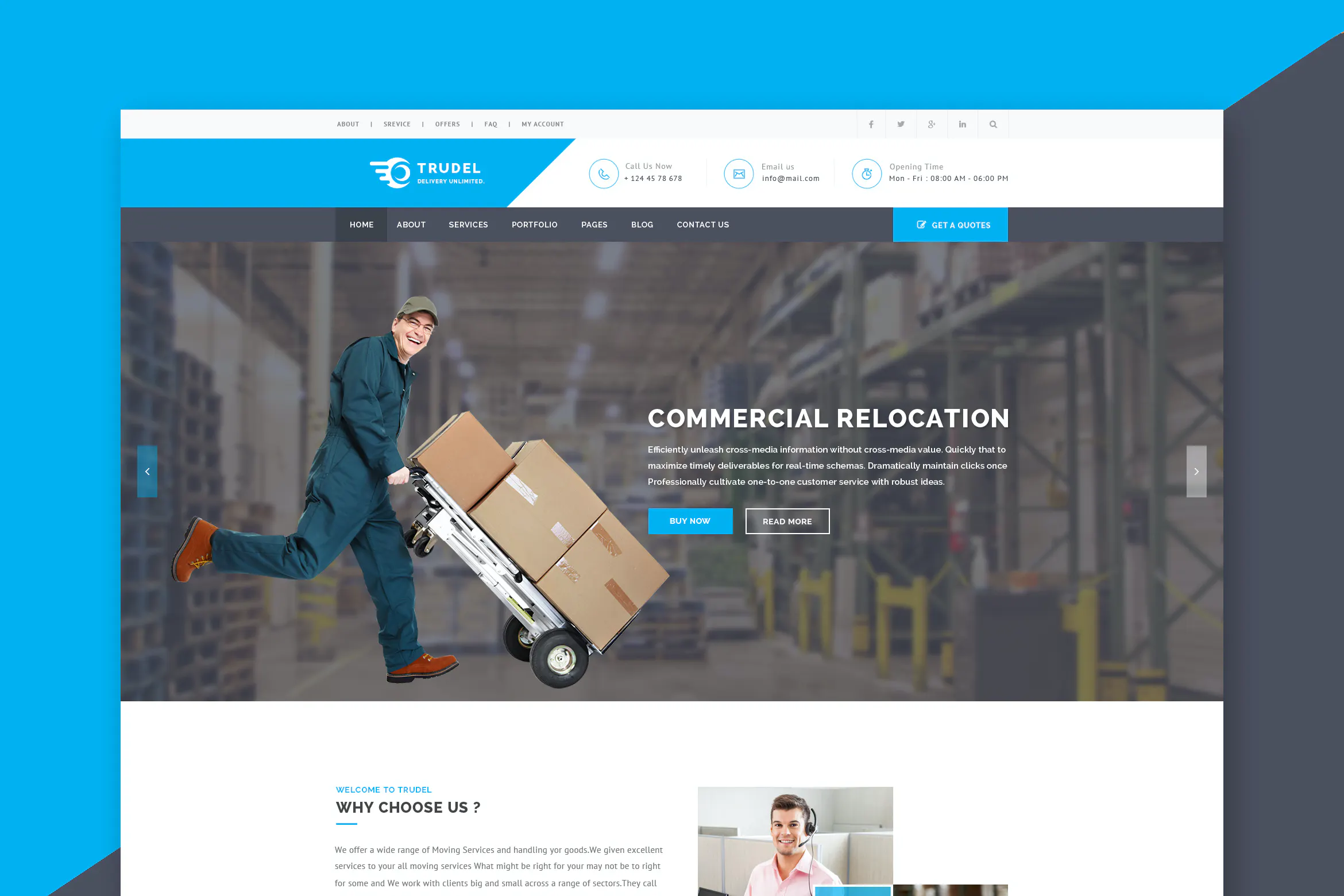 Trudel – Moving Business HTML Template