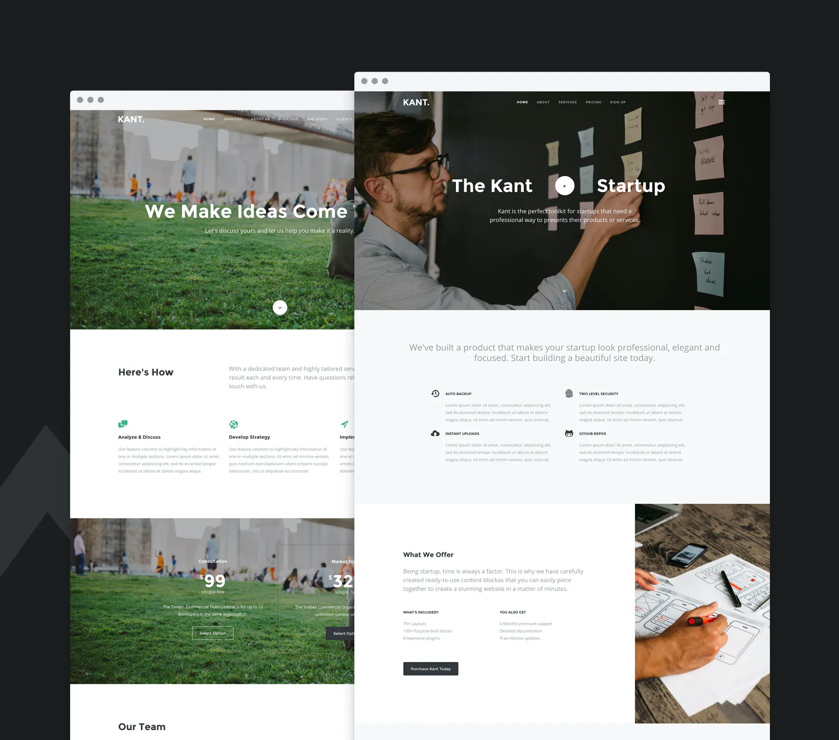 Kant - A Multipurpose HTML5 Template For Startups插图2