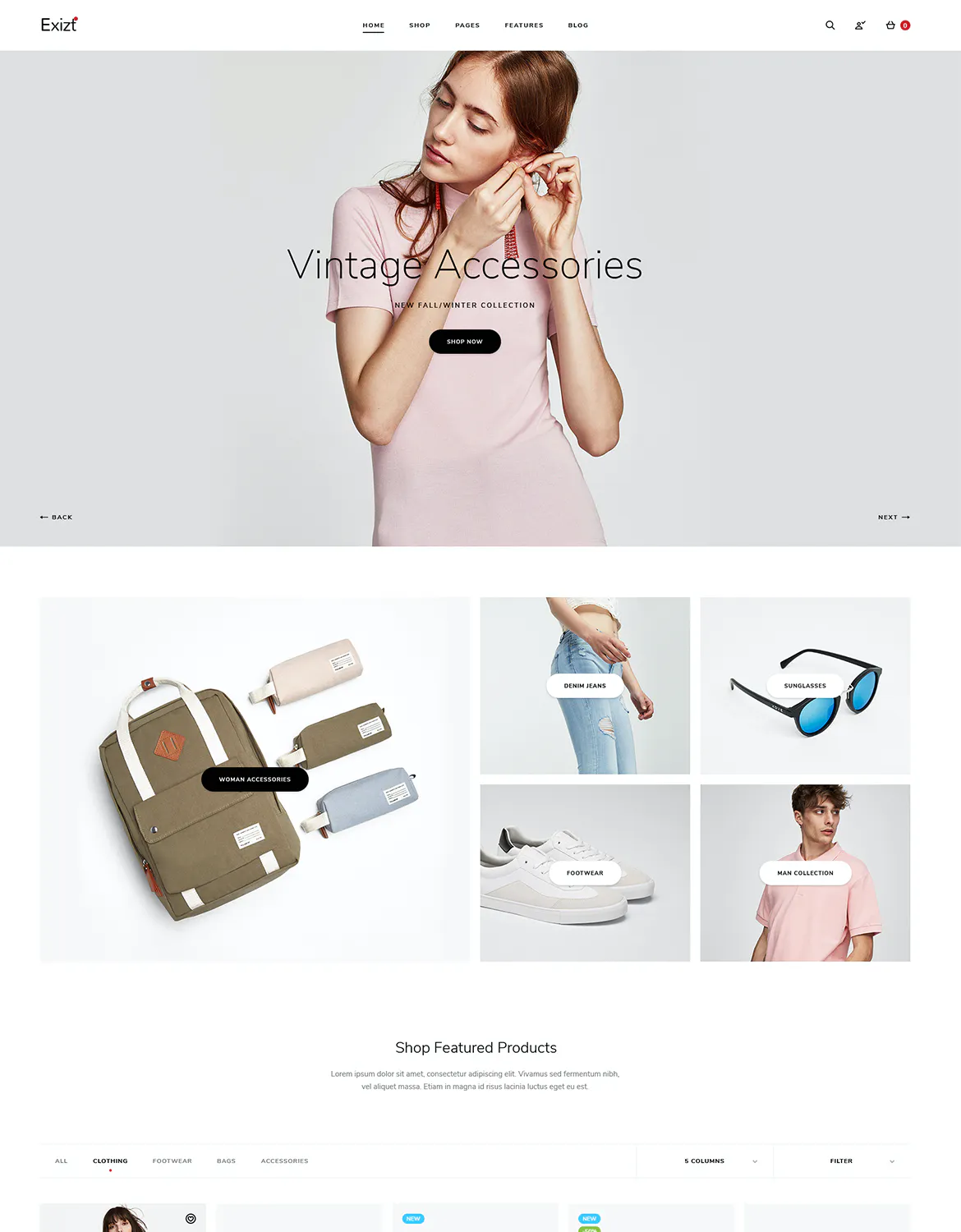 Exist - Wonderful Fashion HTML Template插图1