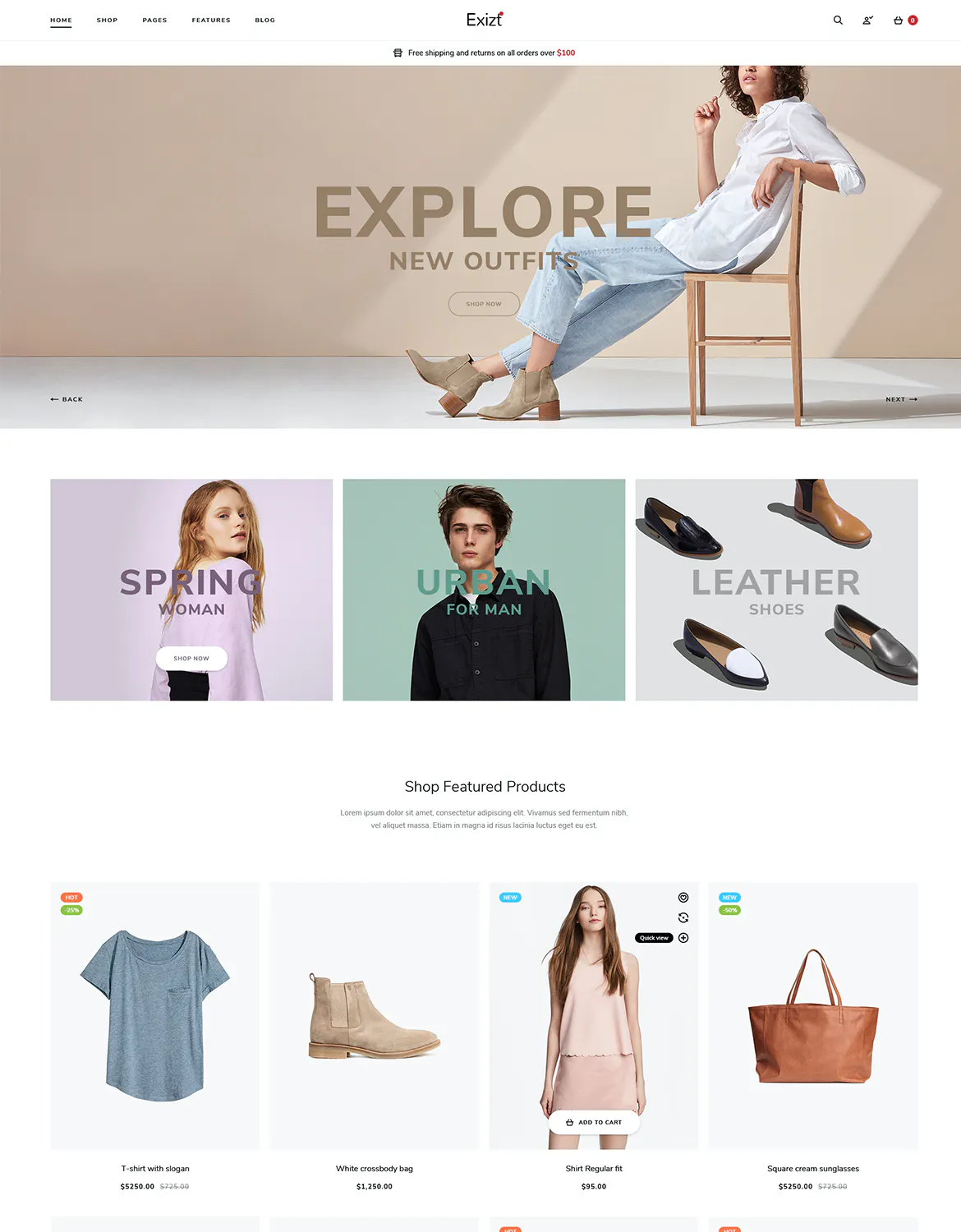 Exist - Wonderful Fashion HTML Template插图2