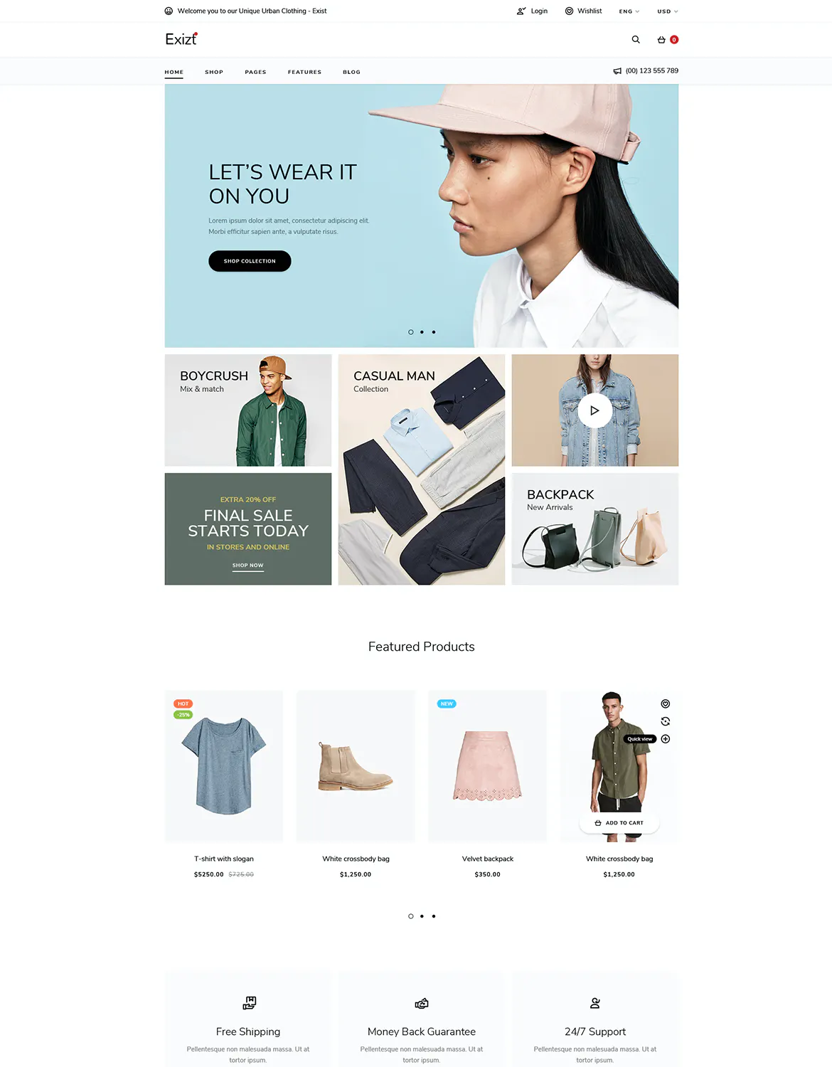 Exist - Wonderful Fashion HTML Template插图4