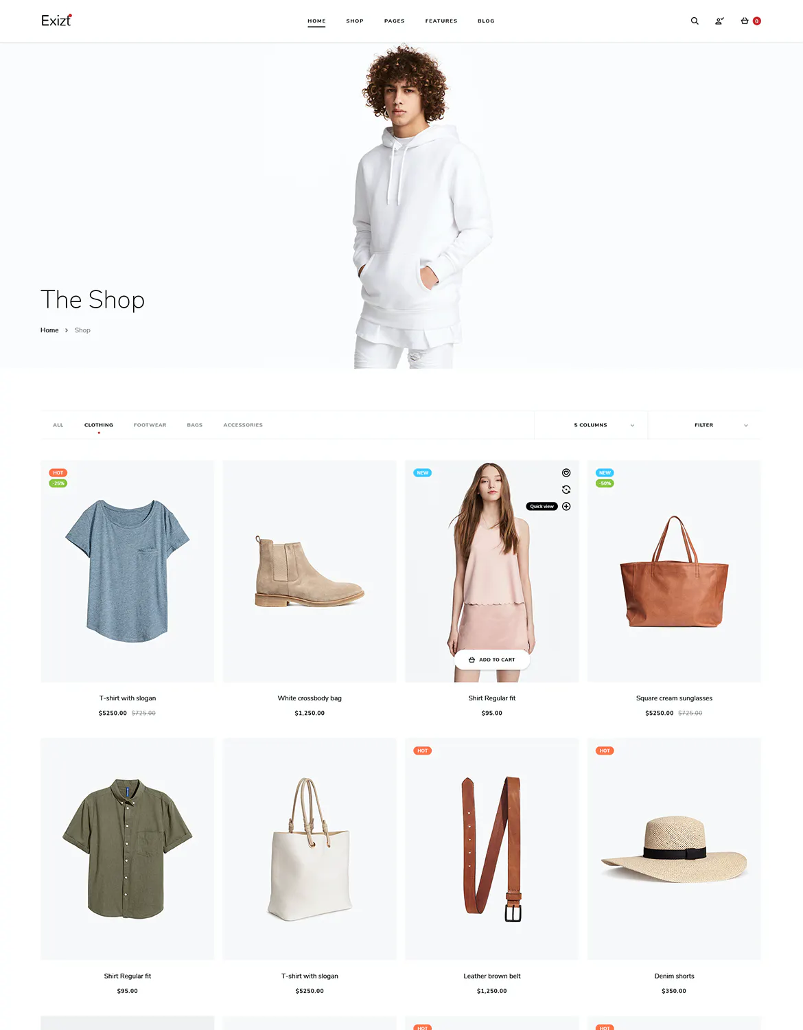 Exist – Wonderful Fashion HTML Template