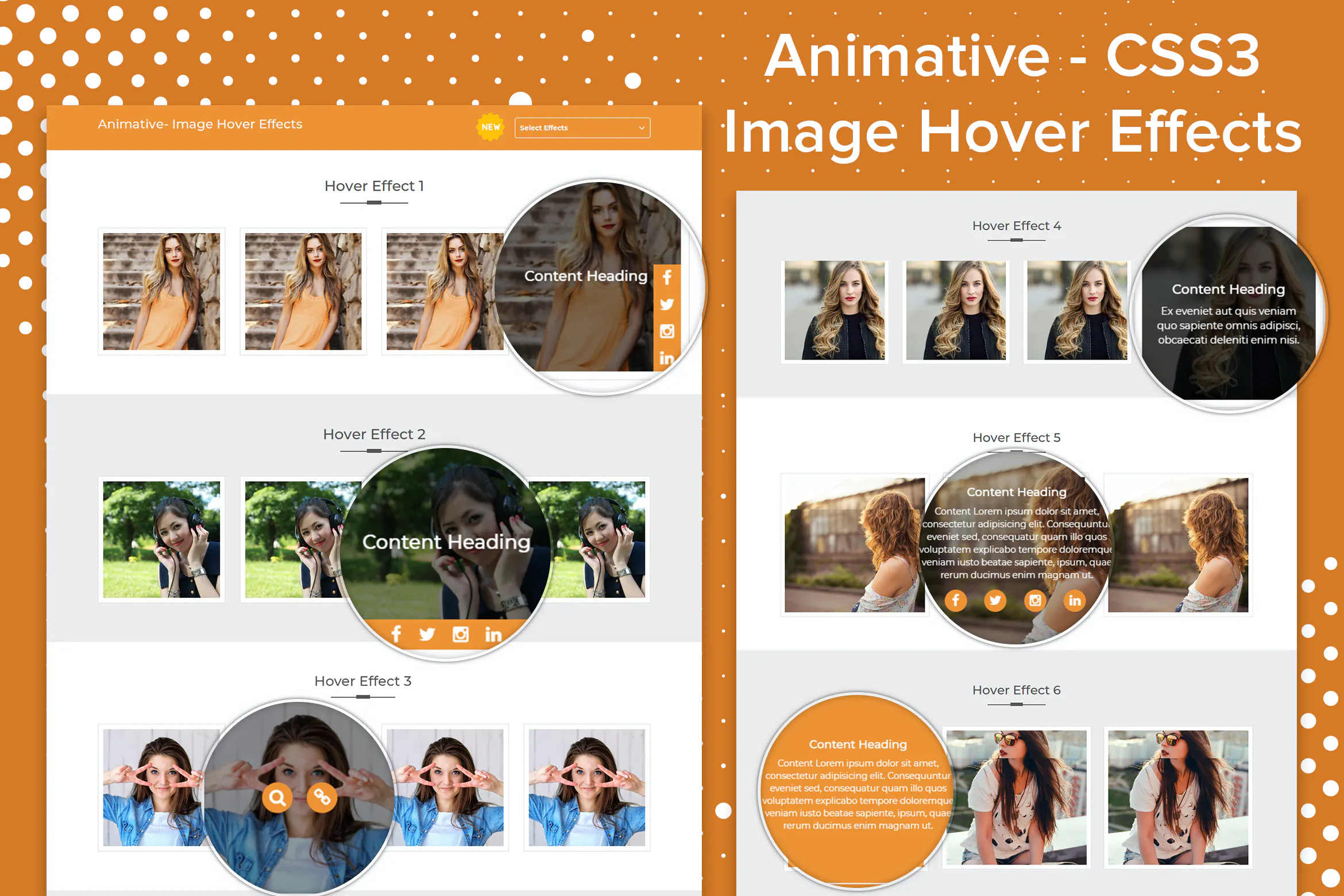 Animative - CSS3 Image Hover Effects插图