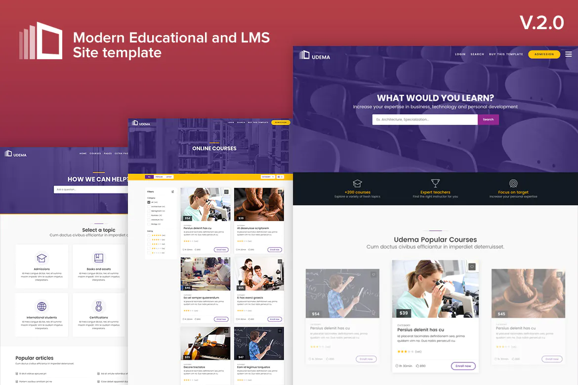 Udema - Modern Educational Site Template插图