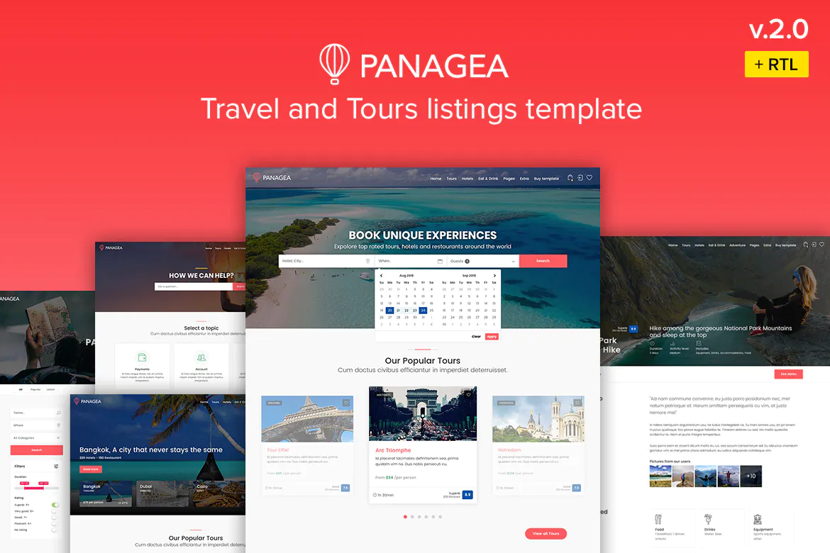 Panagea - Travel and Tours listings template