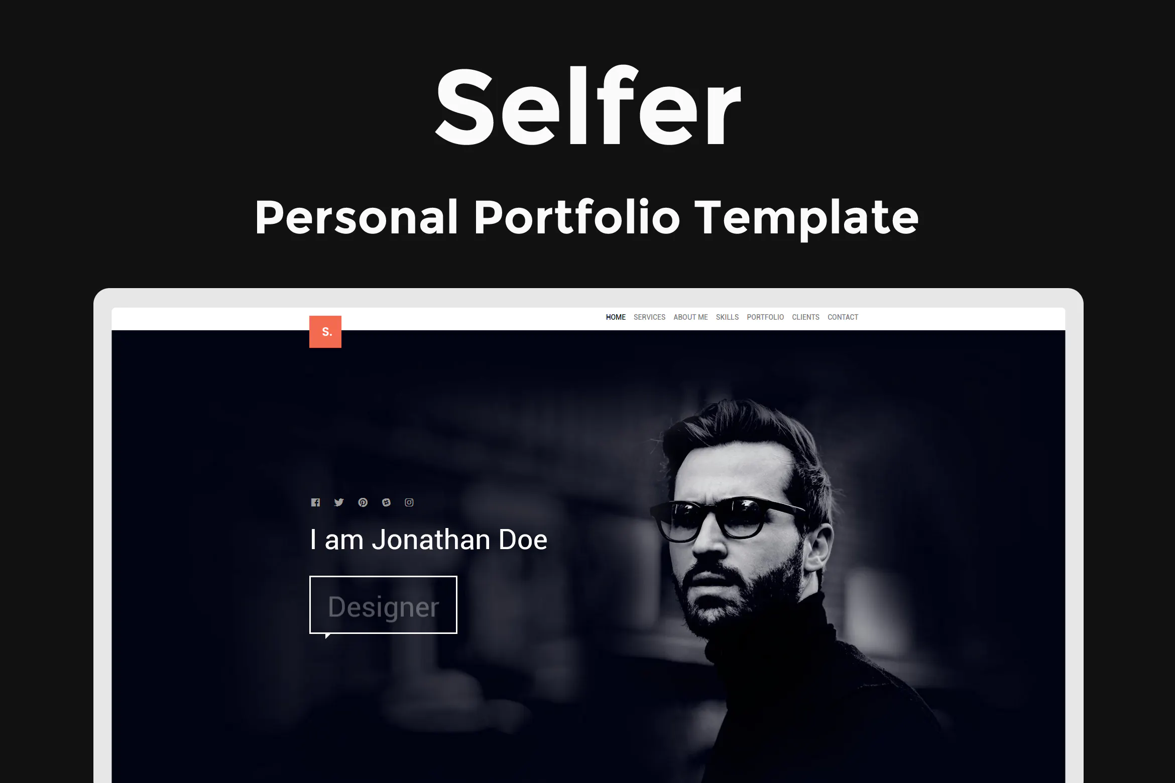 Selfer - Personal Portfolio Template插图