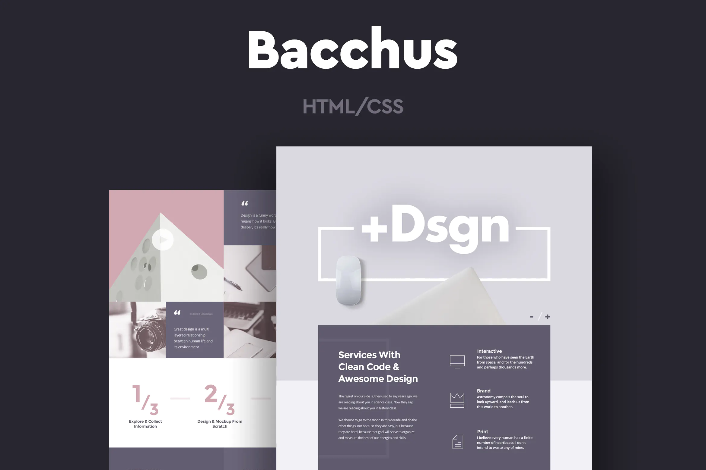 Bacchus – One Page HTML Template
